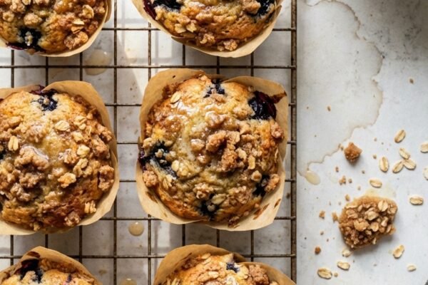 アーモンドミールを使ったグルテンフリーのクランベリーマフィンのレシピ