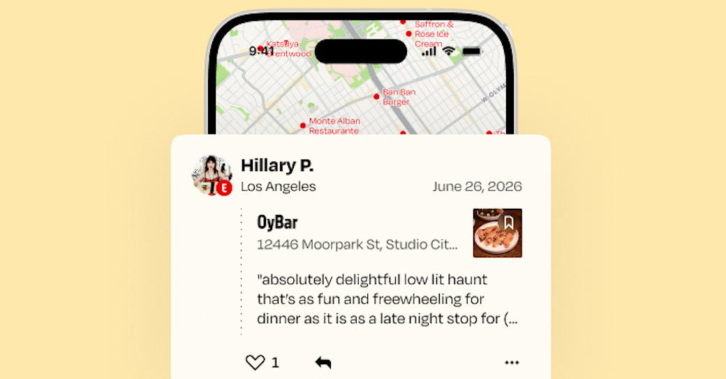 Eater アプリで食事メモを交換できるようになりました